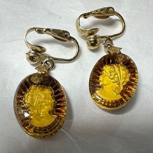 Gold Cameo Earrings- one piece in the back is missing but you can’t notice
